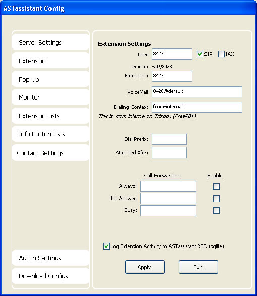 Config Extension Mode